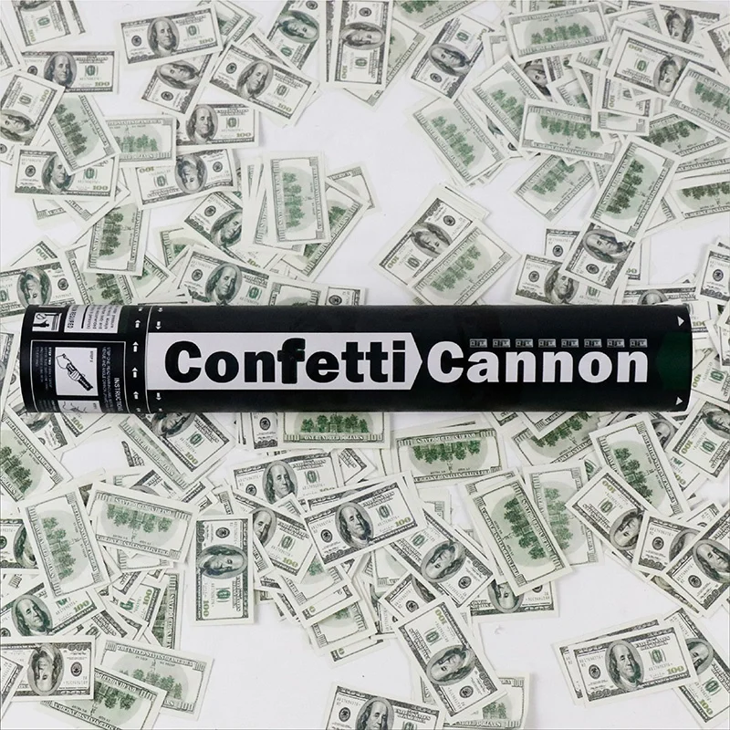 Dollar Shooter For Night Club Compressed Air Party Handheld Wholesale Party Poppers Paper Biodegradable Confetti Cannon