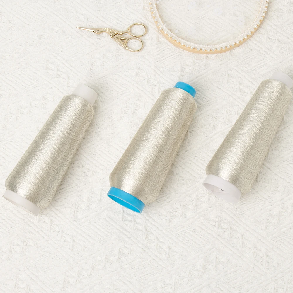
First-Grade Quality Small MOQ Acceptable Pure Gold Pure Silver Embroidery Machines Computerized Metallic Yarn Embroidery Threads 