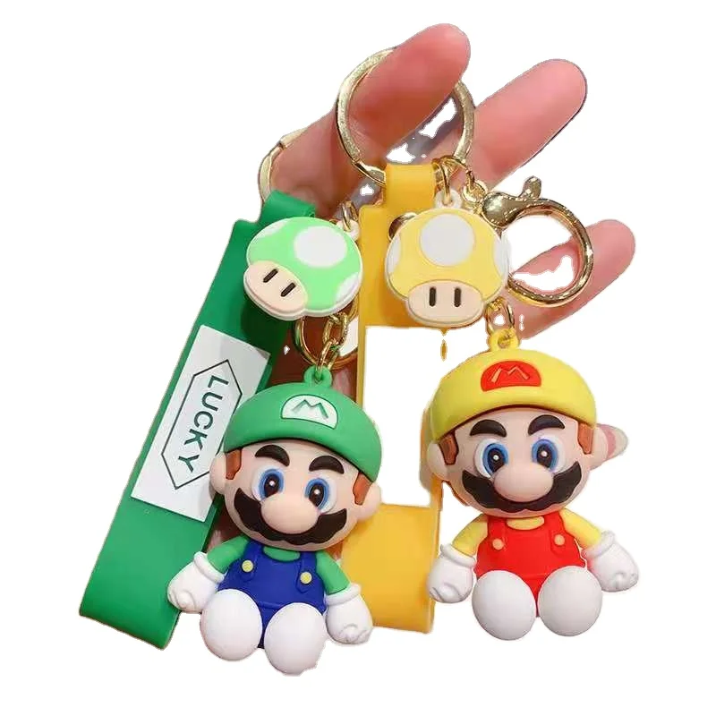 3D My Hero Cow Naruto Keychain Sturbucks Plumber Manga Figurine Keychains