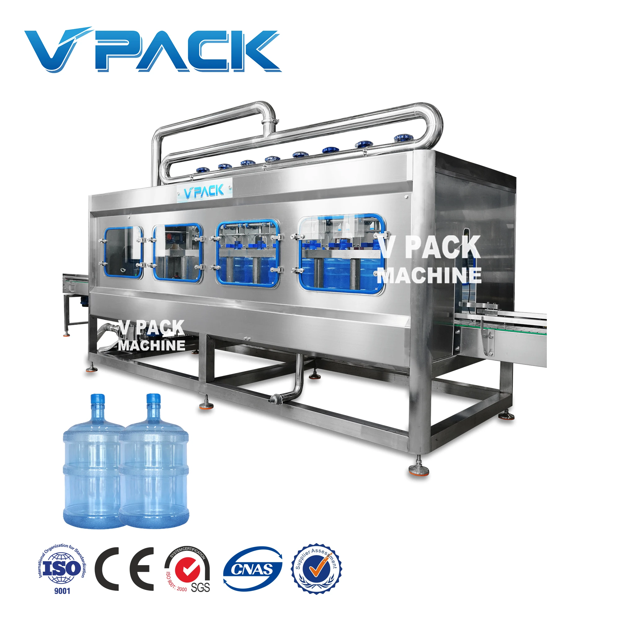 5 Gallon bottle water filling machine/ Outside bottle washing and rinsing machine/ Multi-row inside rinsing filling capping