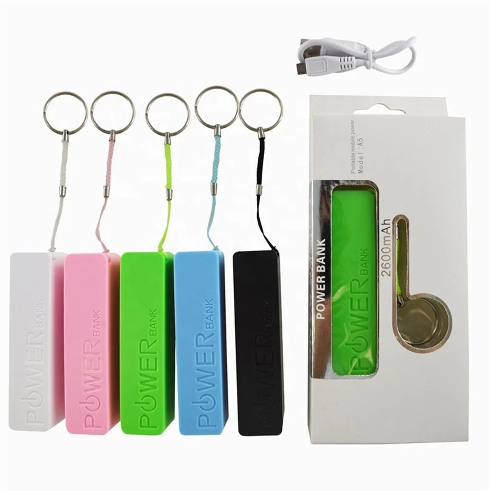 
Universal best promotion gift perfume portable charger mini 2600mah battery pocket Power Bank for iphone with keychain 
