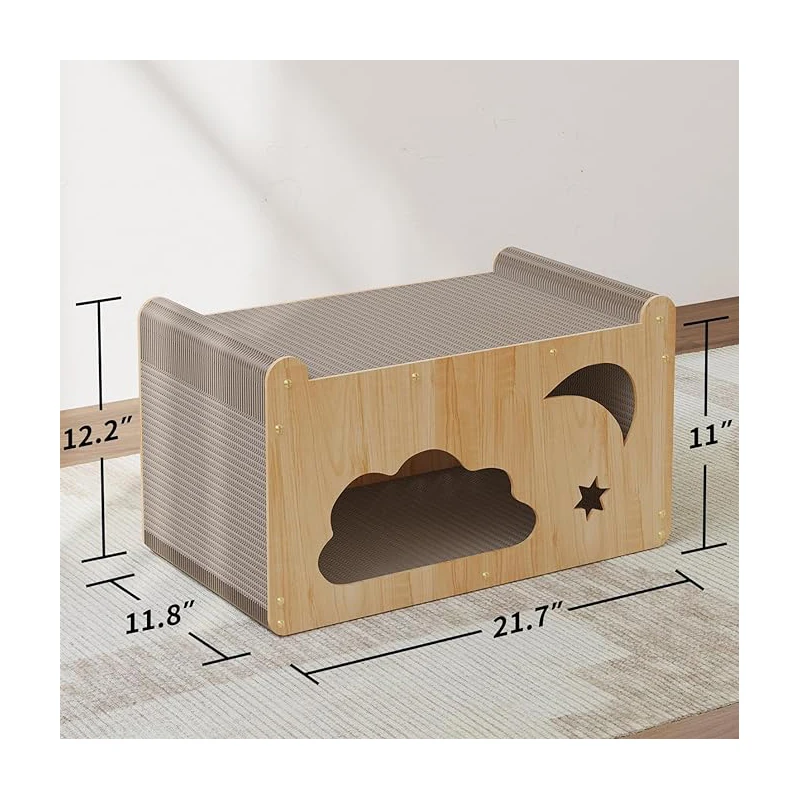 Cat House Cave with Cat Scratcher