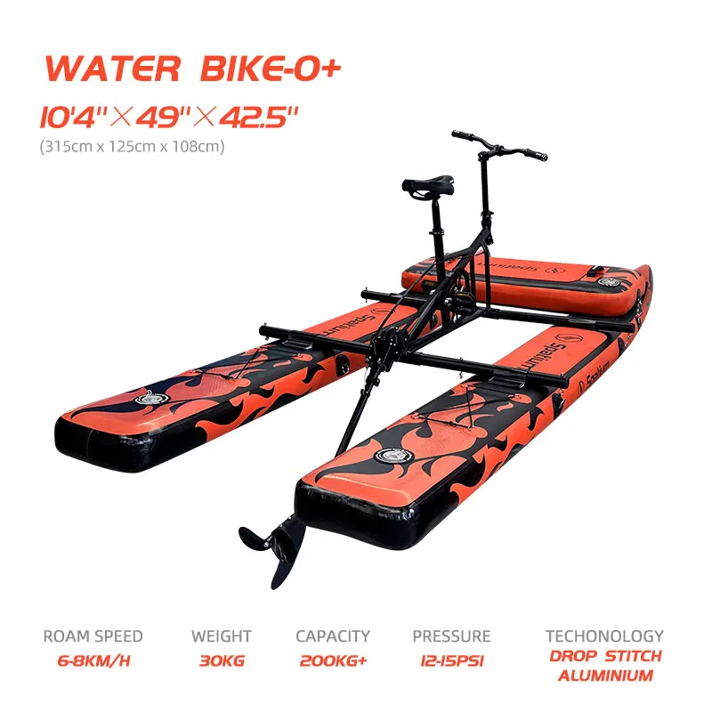 Spatium New Arrival Water Bike Sale Propeller Shuttle Sea Bicycle Pedalo Boat Floating Waterbike for sale