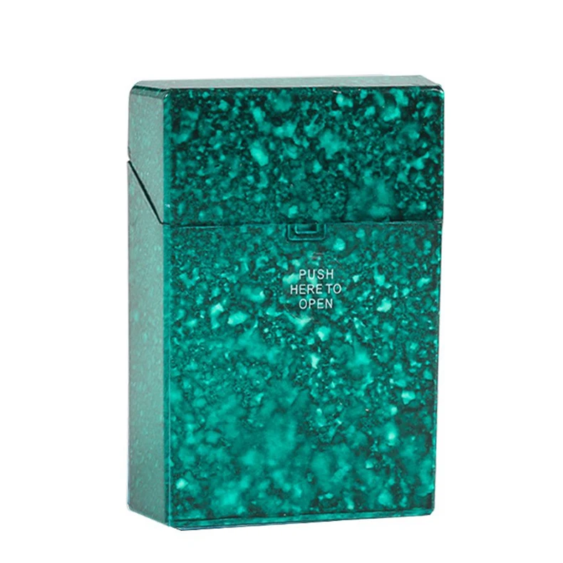 XY105CCP17 Marble Grain Cigarette Case 20pcs Capacity Cigarettes OEM LOGO Tobacco Smoking Accessories Plastic Box