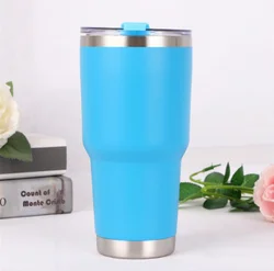 wholesale bulk 30oz double wall insulated stainless steel wine  tumbler cups with straw