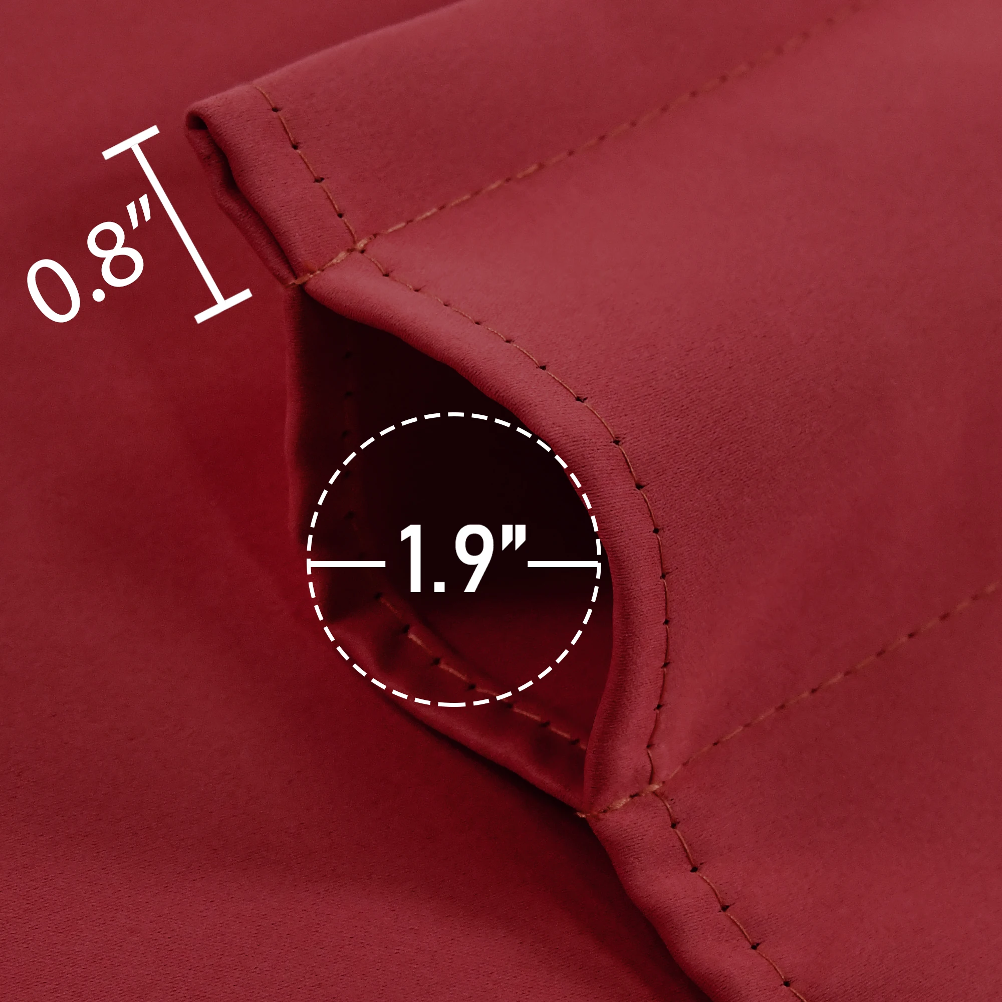 60x18 Inch Red Blackout Valance Polyester Rod Pocket Style 1PC/Package