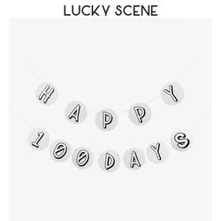 kraft DecorationColorful Flags Garland Birthday Hundred Days Decorated with Happy Birthday S01106