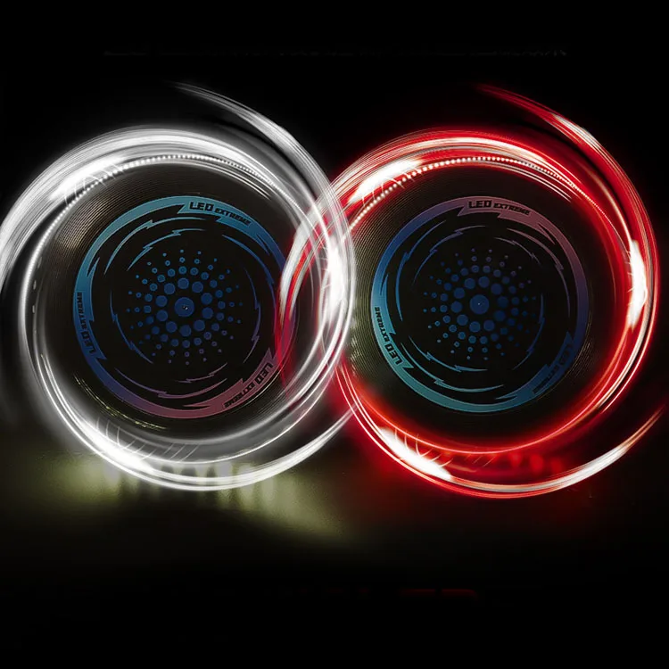 High Brightness LED Frisbee Auto Light Up Outdoor Sport Waterproof 49 LEDs Flying Ring