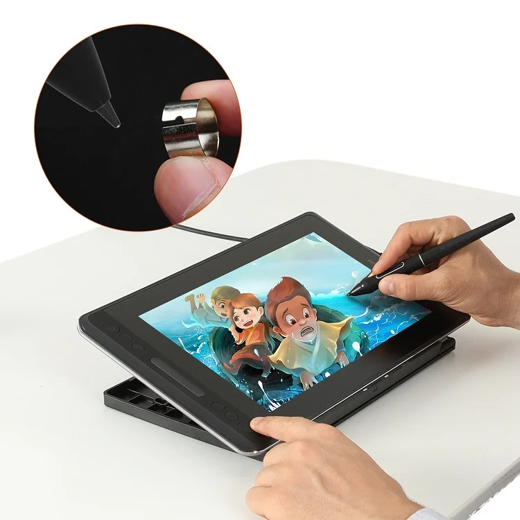 HUION PW507 Graphic Pen for Pen Display Monitor 8192 Levels with Two Side Customized Keys