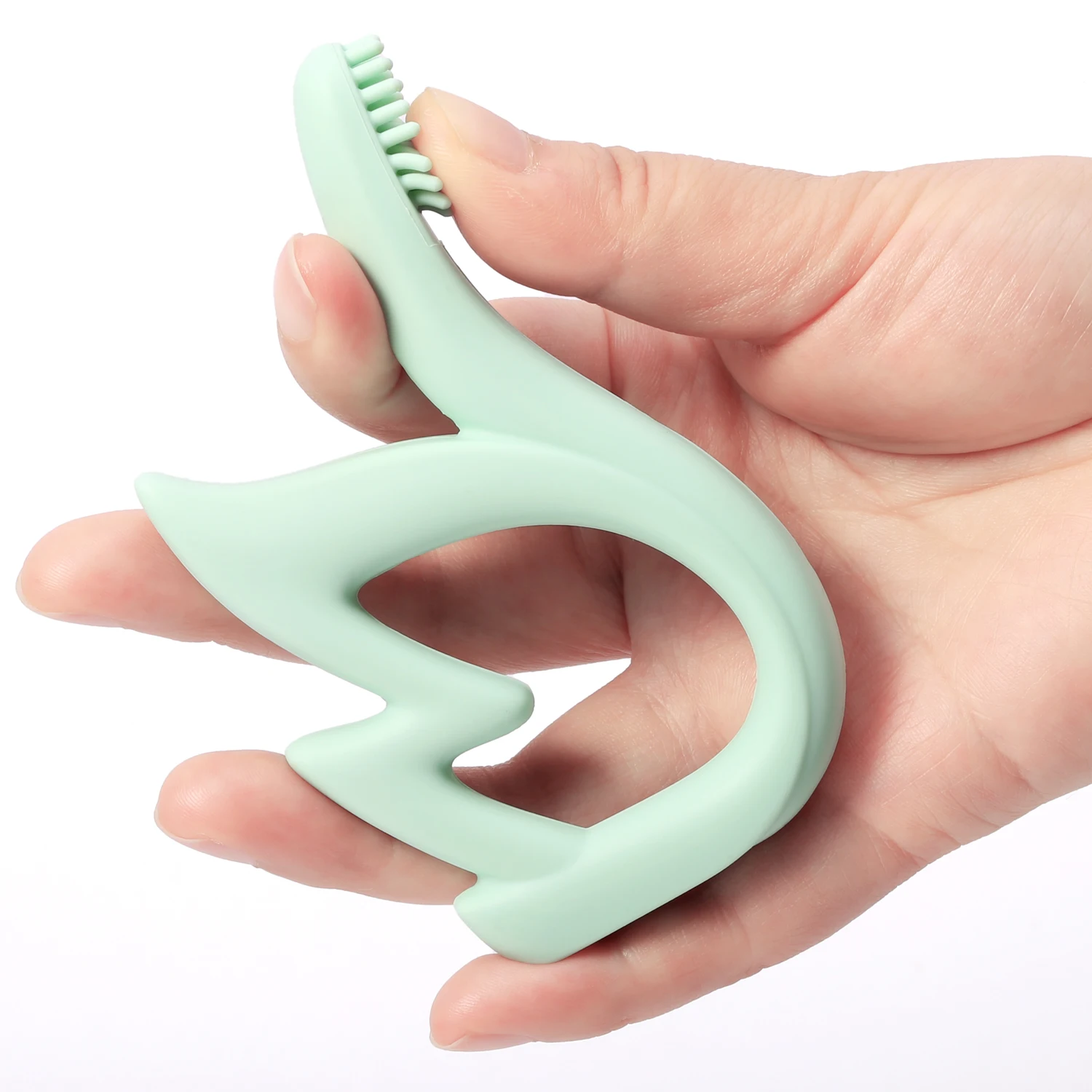 Custom Chewable Unicorn Bpa Free New Born Gift Set Stacking Wooden Sensory Ring Kid Silicone Teether glove baby Teethingtoy