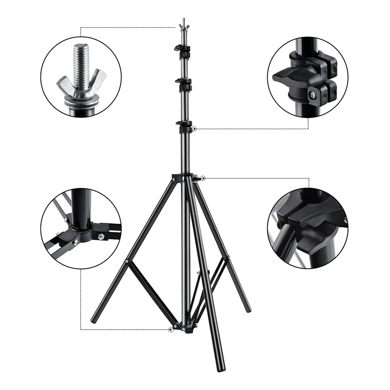 
FOSOTO YB-263 2.6M*3M Photo Background Frame Background Stand photography accessories For Photo Shoot + Carry Bag 