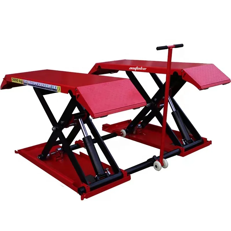 1.2m 4000kg hydraulic motor auto motive scissor car lifting platform sell well