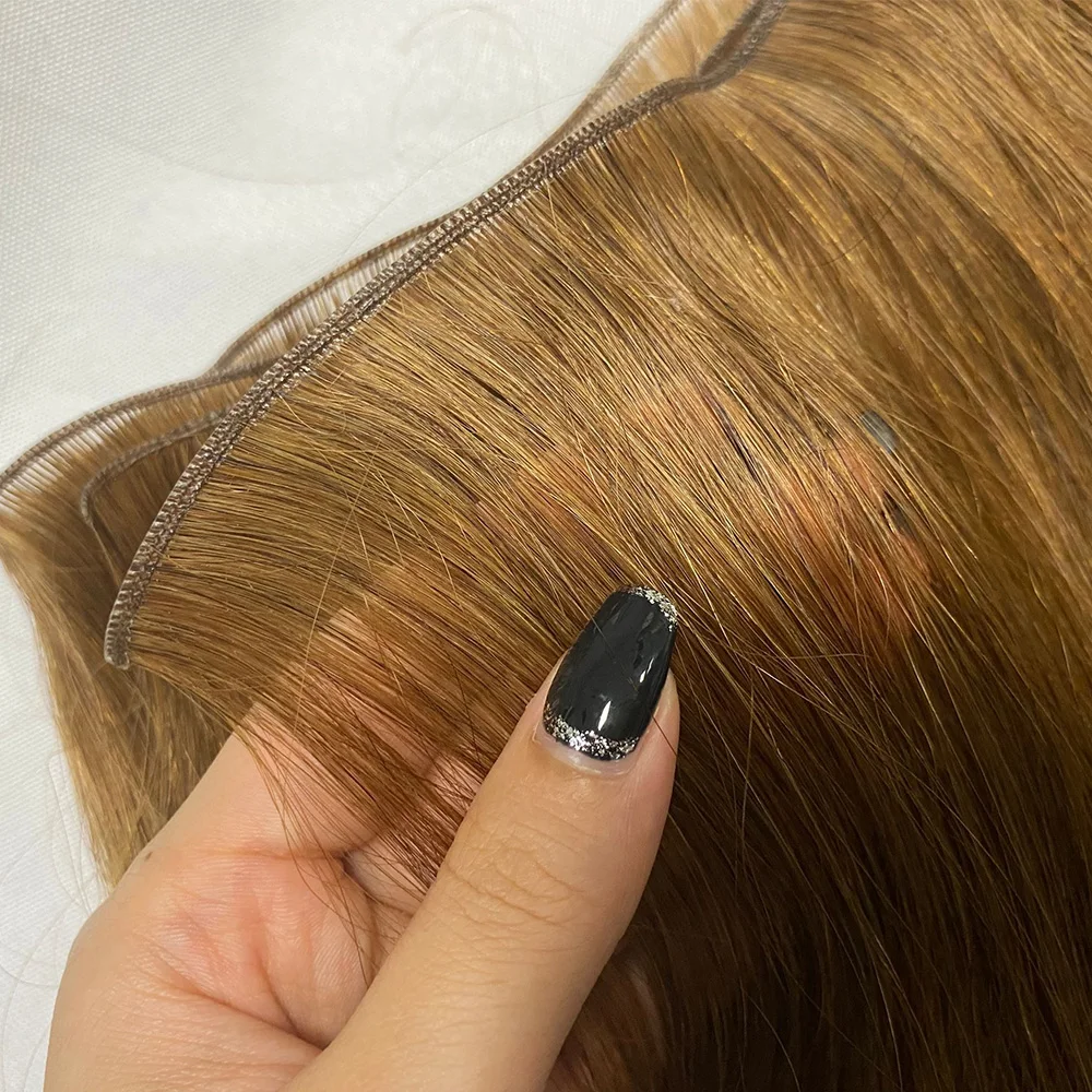 New Design Genius Weft Double Drawn Russian Hair Seamless Can Be Cut Remy Hair Genius Weft Extension
