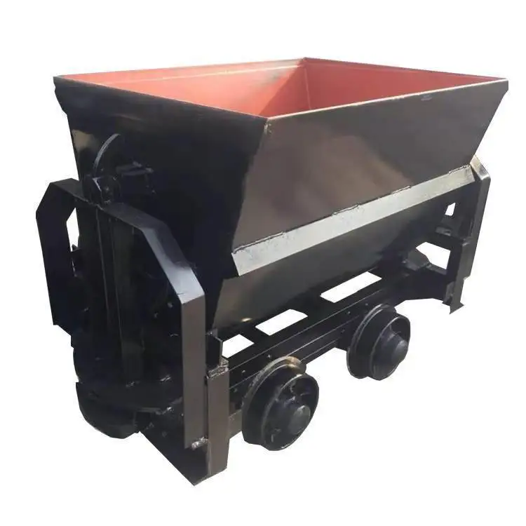 Mining machinery car with a rollover frame simple operation KFU1.0-6 mine type tipping bucket car