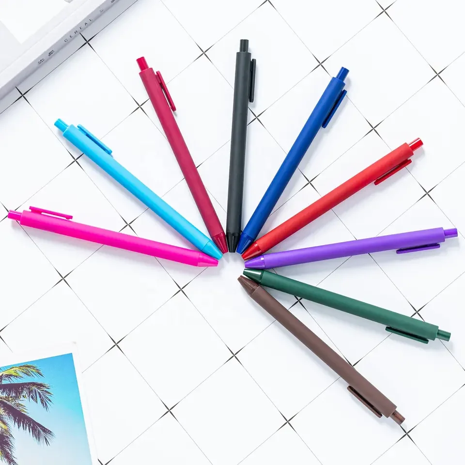 Customizable Plastic Color Novelty Gel Pens-Ballpoint Pens Soft Rubber Feather ABS School Logo Personalized Retractable Gift