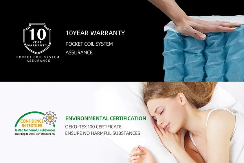 AIDI Luxury Hotel Bed Quality Twin Queen King Full Size Natural Latex Density Soft Coil Memory Foam Mattress Toppers