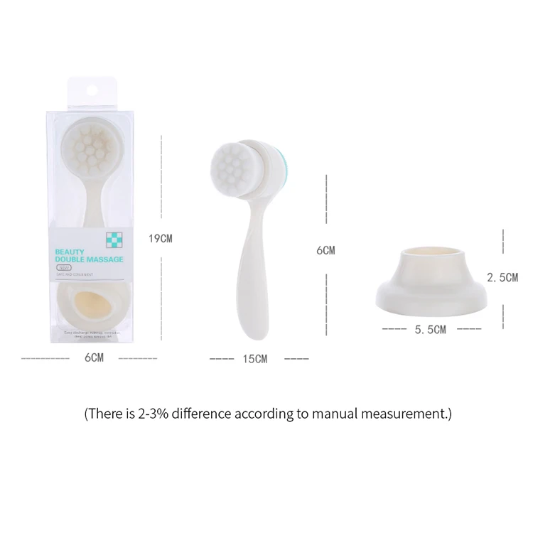 Meilamei Double-sided facial cleansing brush face scrubber SLB-C001 skin care exfoliate deep cleaning facial brushes with base