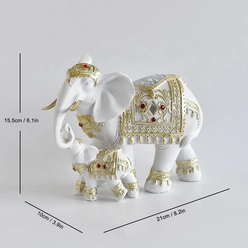 decor items for home table luxury large elephant resin statue figurine decoration handicraft