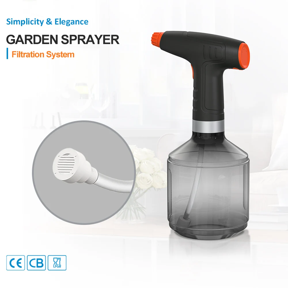 Watering Garden Lithium Ion Rechargeable Battery Electric Atomizing Sprayer For Office