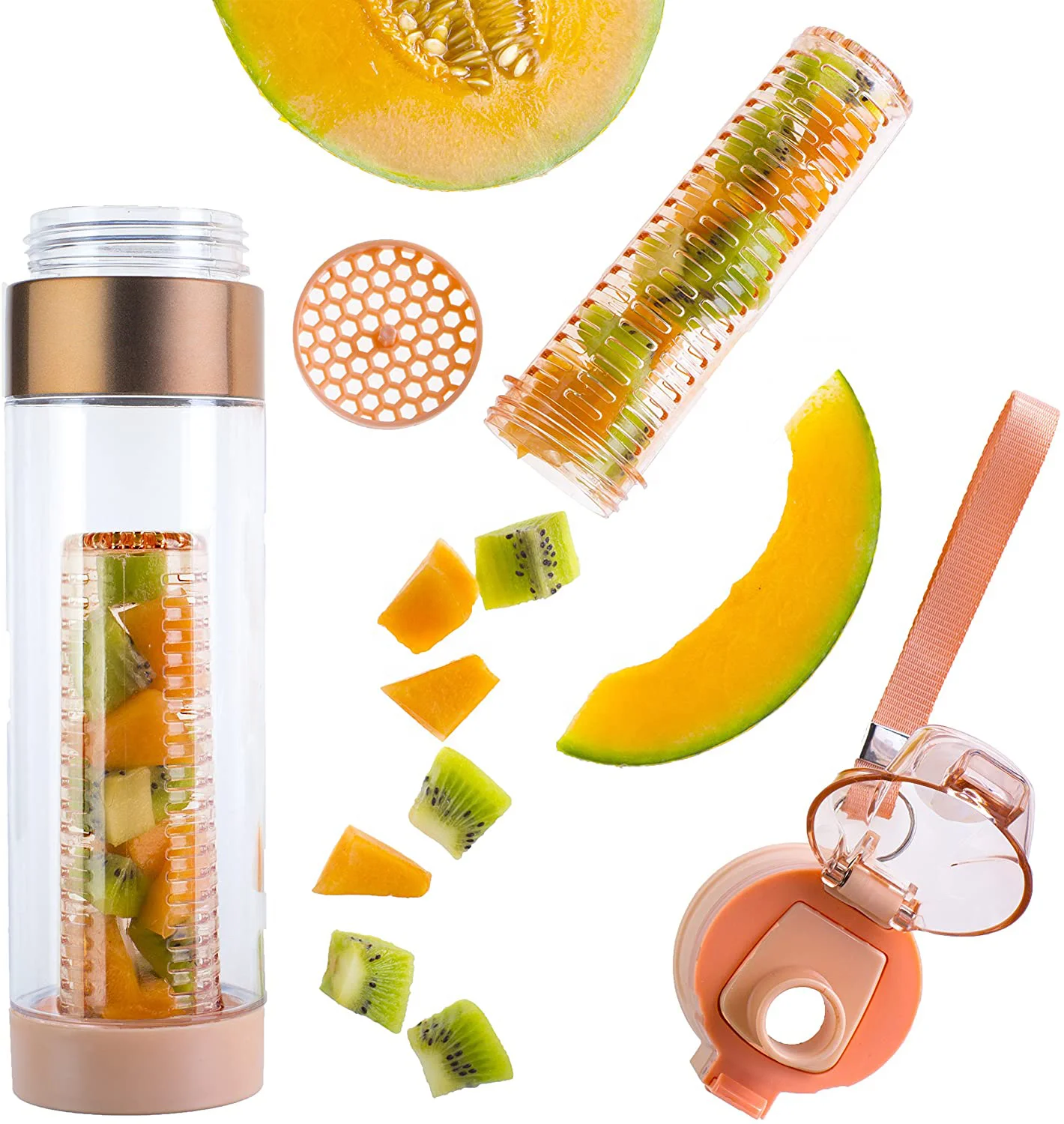 Fruit Infuser Water Bottle With Filter Infuser Drink Outdoor Water Drinking Bottle With Rope