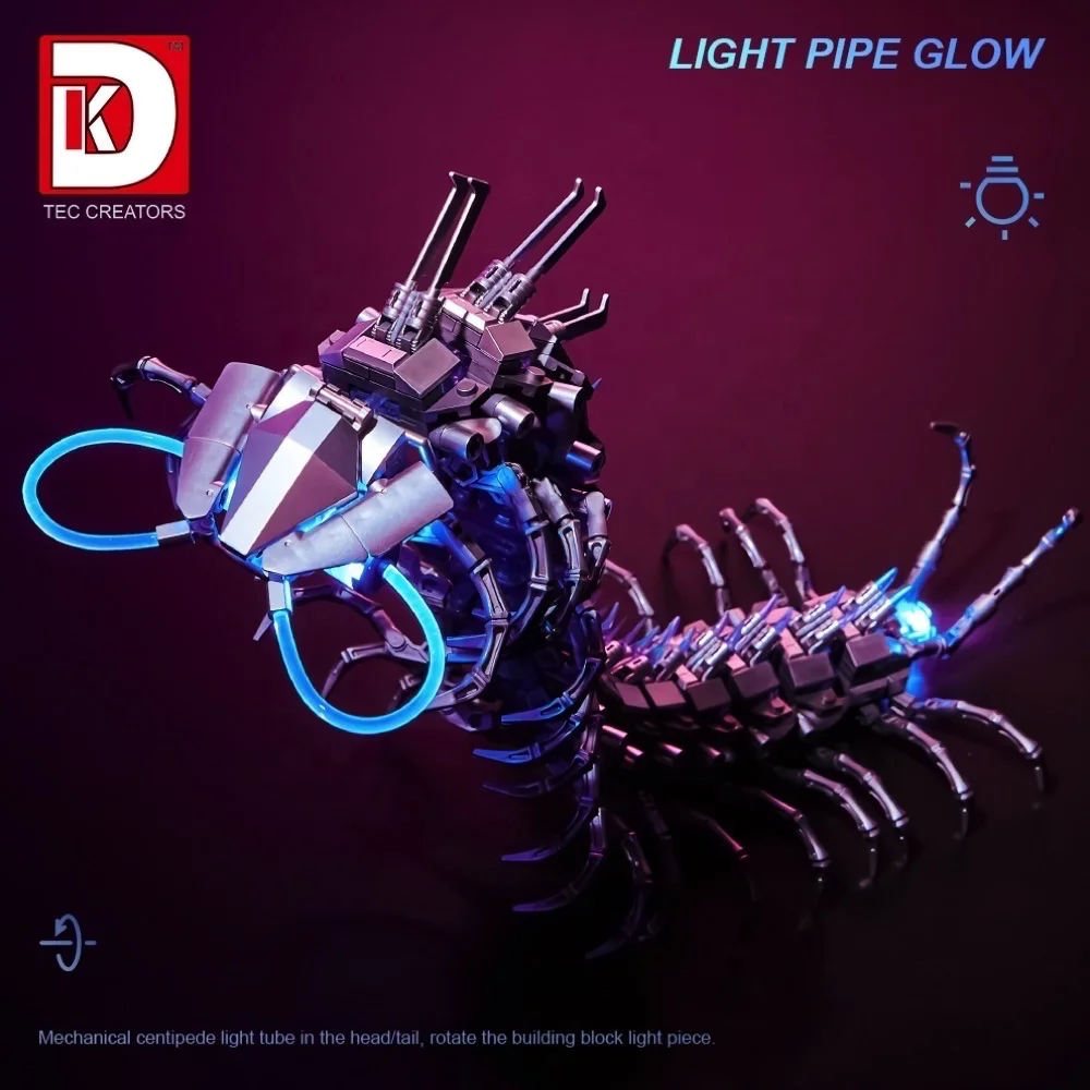 Hot Sale Mechanical Centipede Building Set 698 Pieces Blocks Model Construction Educational Toys For Room Decor Kids Gift