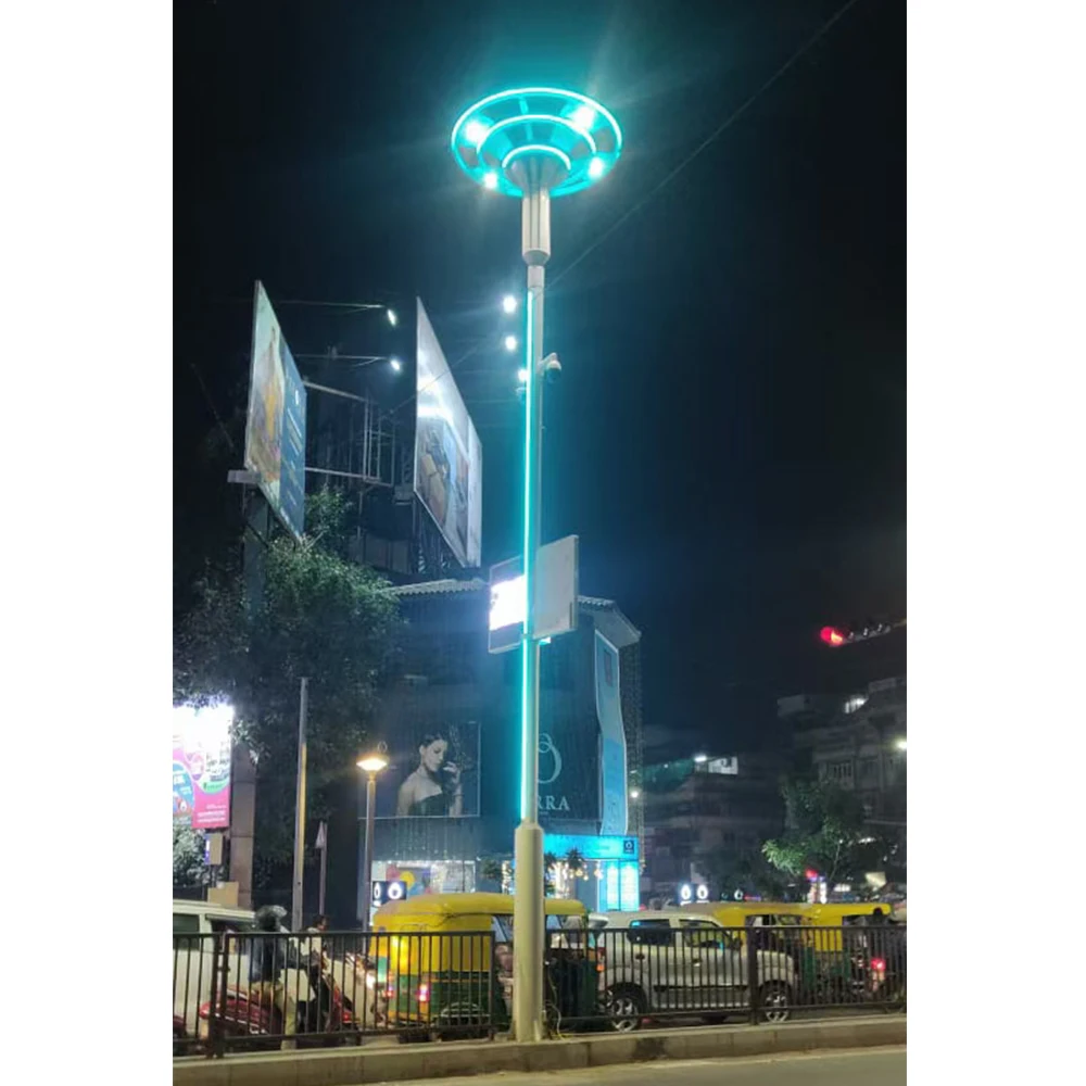 LEDbow IOT Aluminum LED waterproof Solar light with CCTV camera Lora controller in smart cities