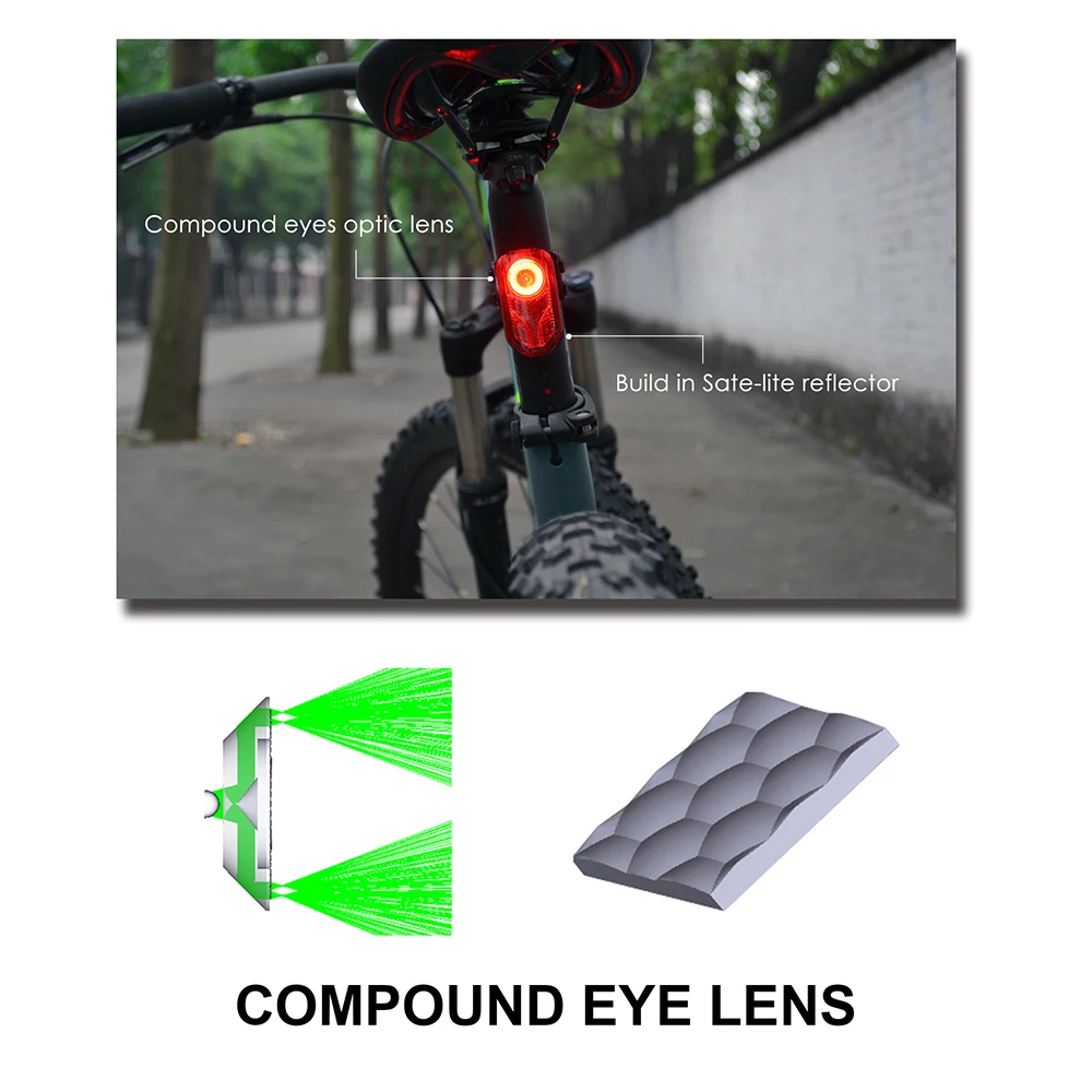 Прямая продажа с фабрики зат-lite LR-05 USB Перезаряжаемый фонарь свет велосипеда электрический велосипед задний фонарь CREE LED водонепроницаемый