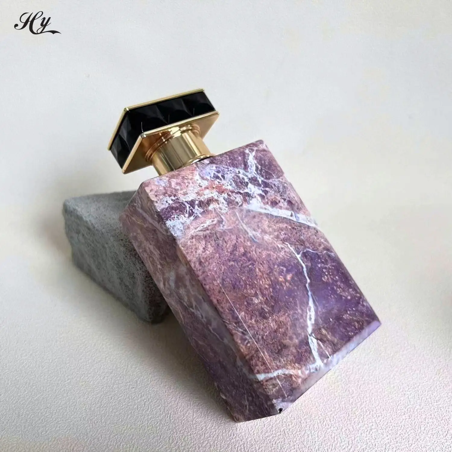 Hanya Marble Pattern Perfume Bottle 50ml Empty Perfumes Bottles Han Perfume Bottle With Box