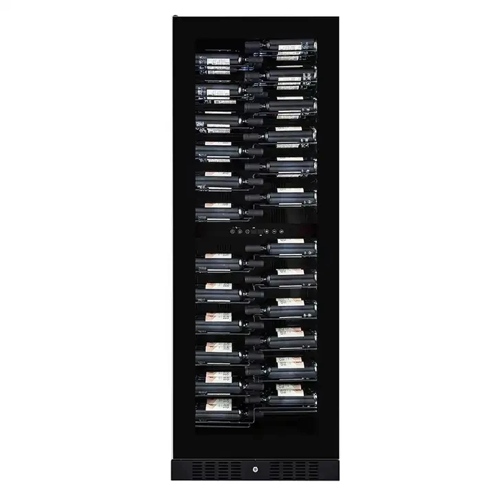 Vinopro 131 bottles 468L compressor wine cellar dual zone refrigerator full glass door commercial wine cooler with smart touch