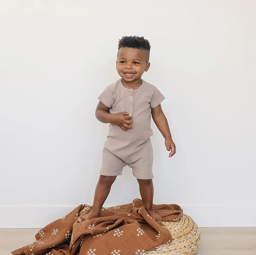 Wholesale Custom Baby Gender New Born Baby Boy Girl 100% Cotton Bodysuit Romper Jumpsuit