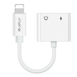 Бесплатная доставка 1 образец OK 2 в 1 для iPhone на 3,5 мм преобразователь зарядного устройства RAXFLY разветвитель телефона зарядный адаптер для прослушивания