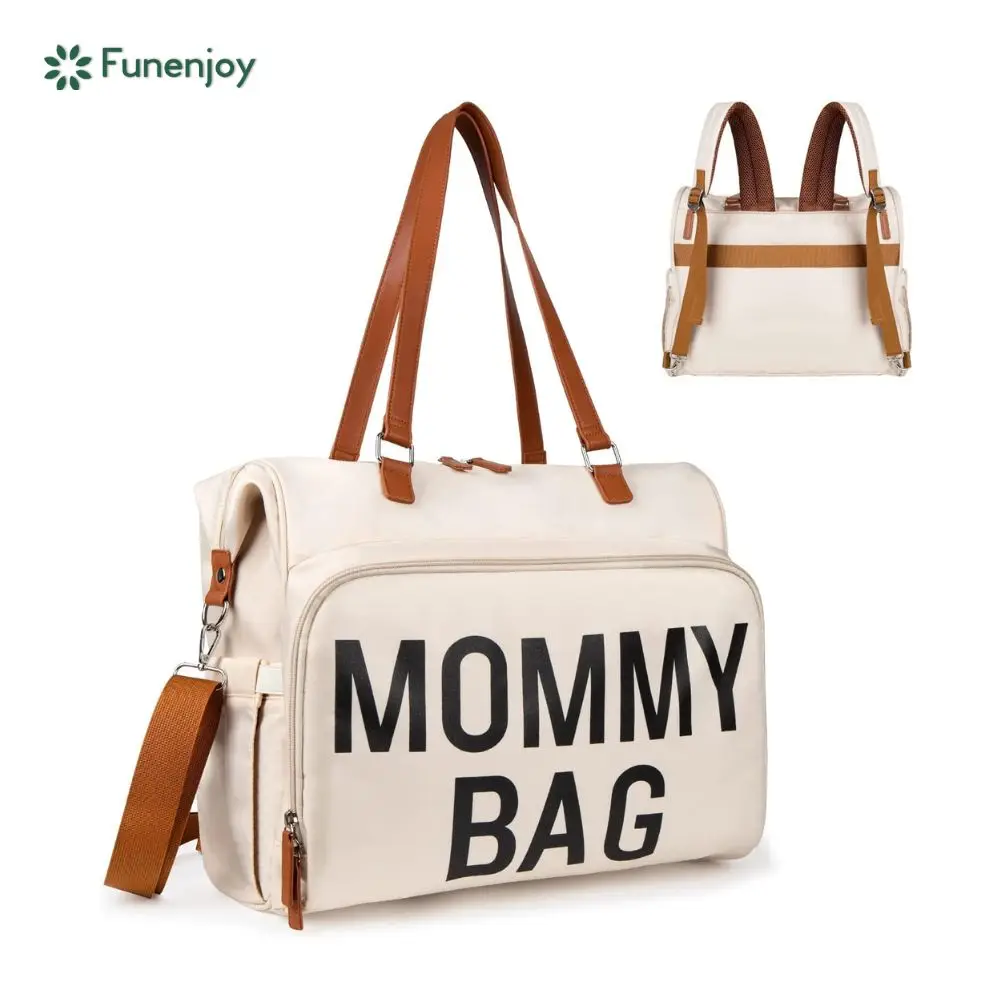 Customize Multifunctional Waterproof Large Capacity Mummy Bag Baby Diaper Bag Tote Mommy Bag Set for Hospital and Travel