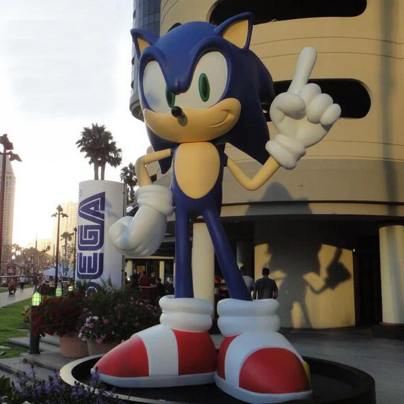 Hot Sell Customized Cartoon Animal Character Sonic Statue Resin Sculpture For Sale