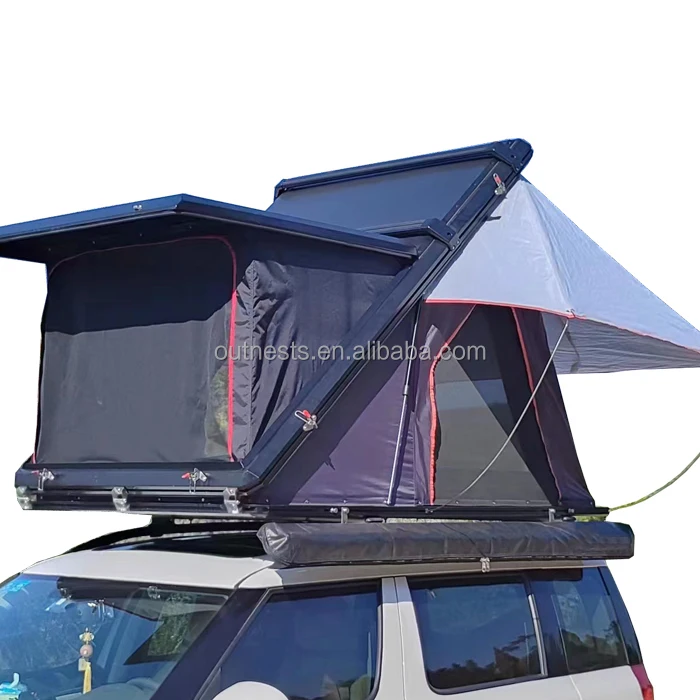 Factory Directly Supply Aluminium Hard Shell Car Roof Top Tent With Luggage Racks For Sale Waterproof Hard Top Roof Tent