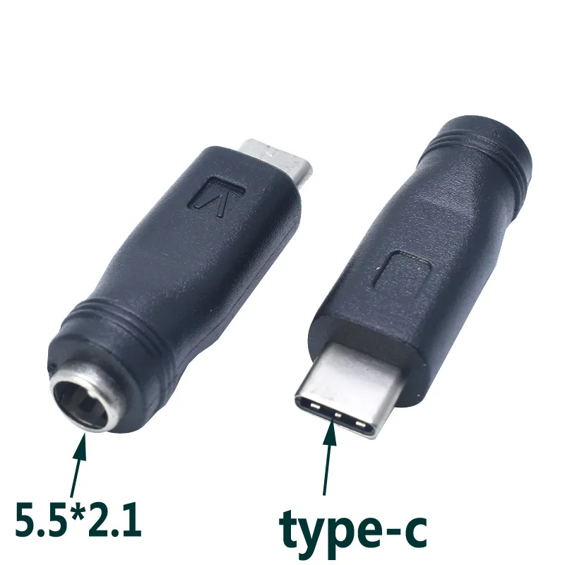 DC Power USB 3.1 Type C/Mini USB/Micro USB Male to 5.5mm x 2.1mm Female Adapter