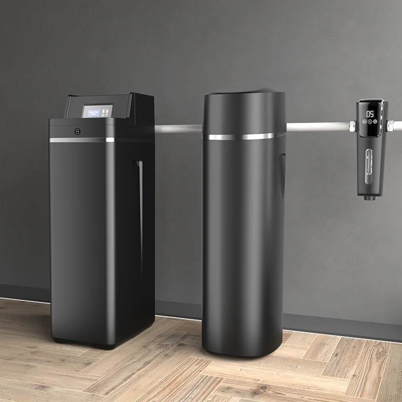 Whole House Black Salt Residential Shower Cabinet Resin Water Softener