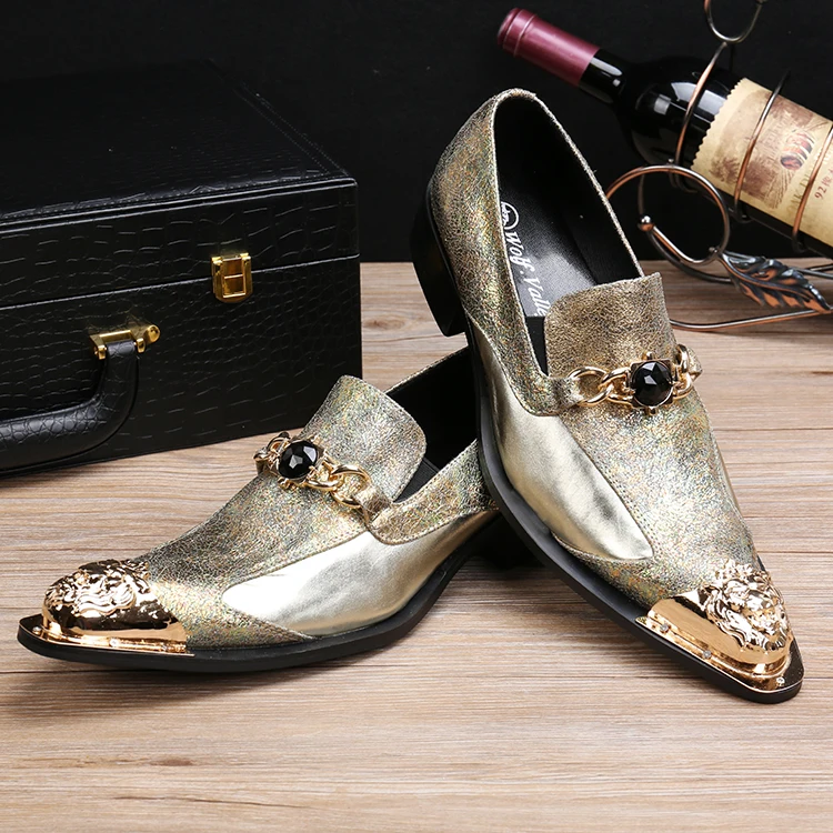 2018 New Fashion Style Men Dress Shoes GenuineLeather  Wedding Shoes Social Sapato Male party shoes