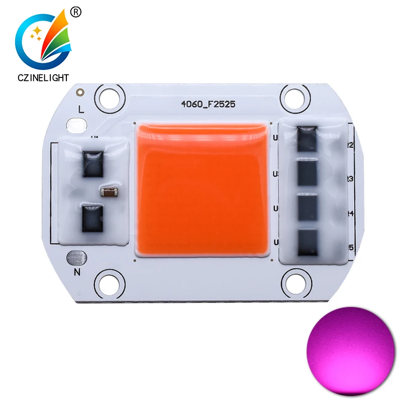 50 шт./пакет Czinelight 220 В 4060 прямоугольные лампы Cob 110 высокое напряжение свободный привод 20 Вт полный спектр