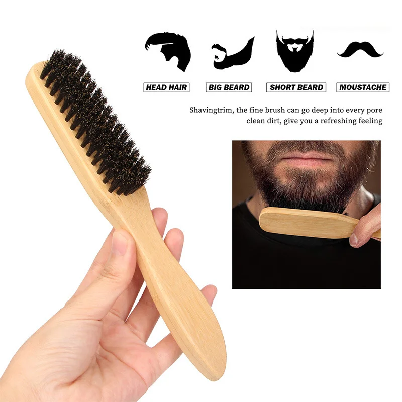 Бамбуковая расческа для волос изогнутая 360 щетка