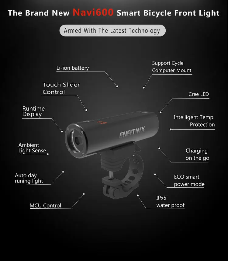 Прямая продажа с фабрики, водонепроницаемые велосипедные аксессуары, однофазный перезаряжаемый светодиодный фонарь для велосипеда