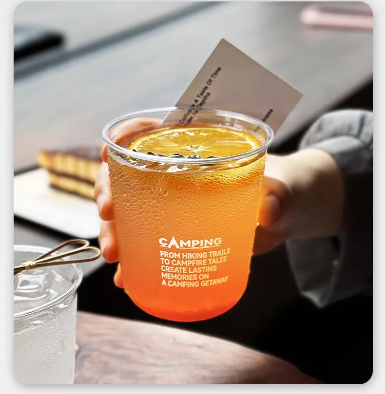 Disposable PET Milk Tea Cup 12/14/16/20/24/32 oz Boba Tea Coffee with Lid Plastic Cup