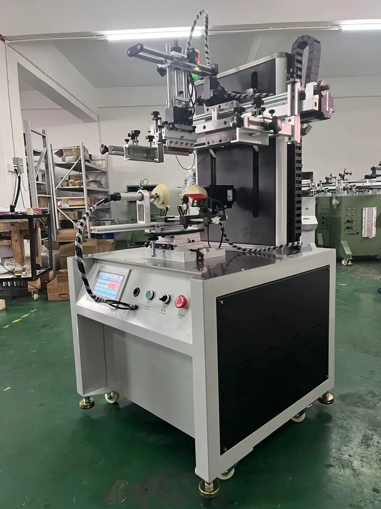 Servo Silk Screen Printing Machine Glass Bottle Screen Printer With Color Sensor For plastic Bottle cups