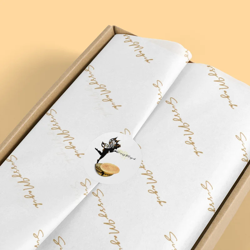 customized  brand logo printing gift wrapping tissue paper for packaging