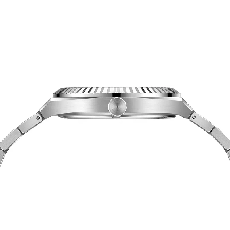 High Quality Stainless Steel Classic Bling Private Label OEM Custom Logo Luxury Hand Wristwatch Quartz Fashion Watch For Men