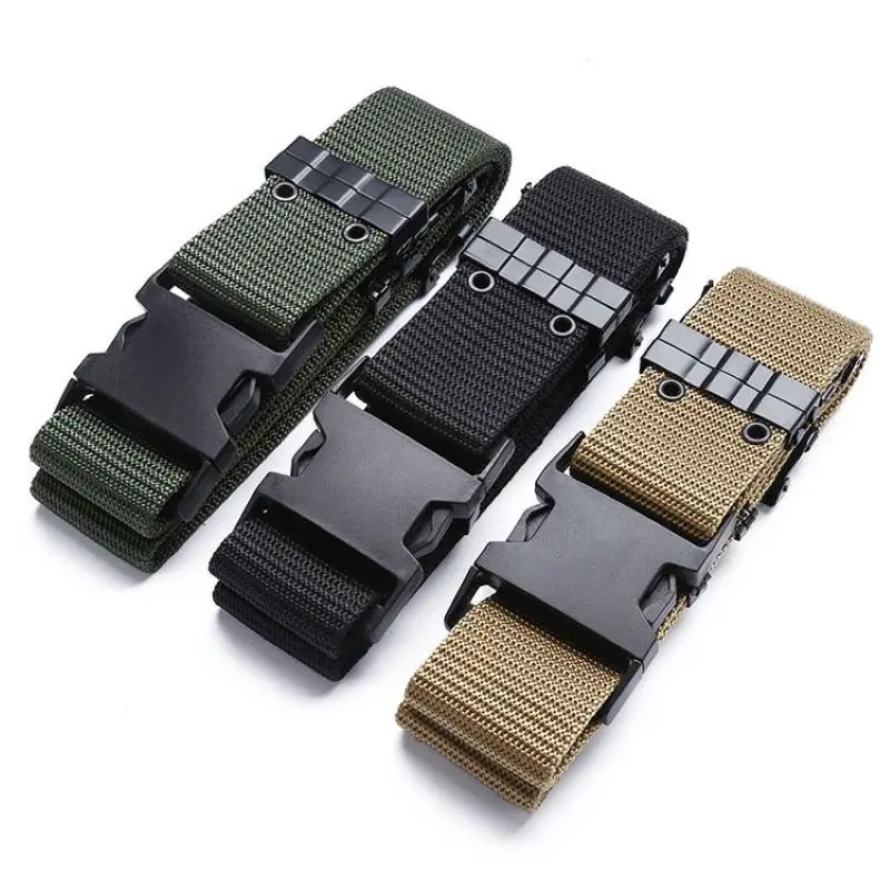 Gujia Security Molle Canvas Camouflage Duty Fabric Belt Oxford Modular Quick Release Men Nylon Buckle Tactical Belt