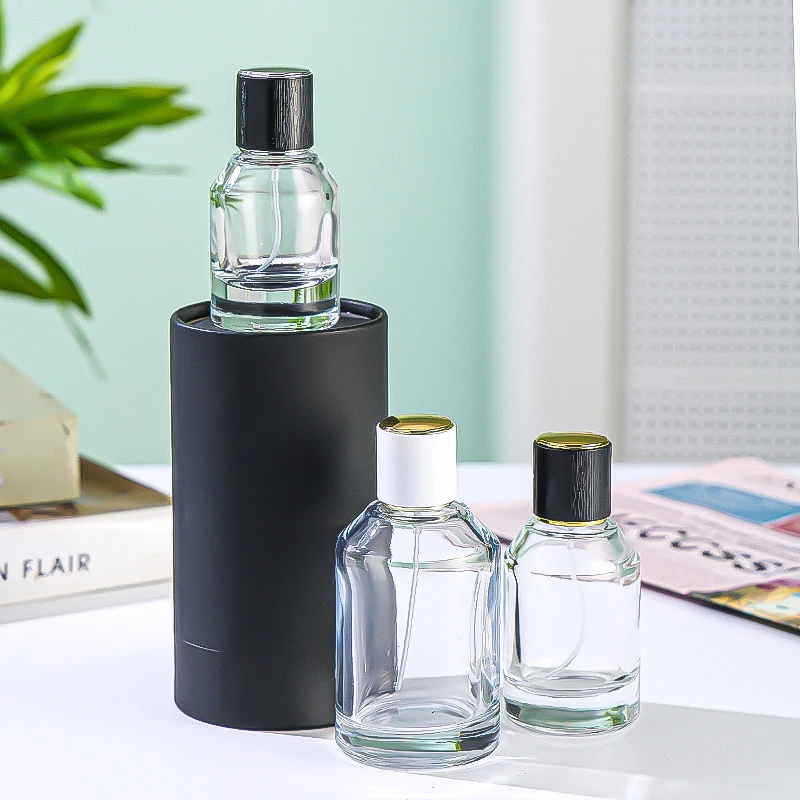 glass perfume bottle custom design perfume bottle with box 30ml 50ml  100ml luxury perfume bottle
