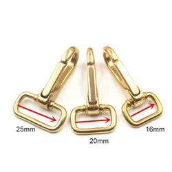 Solid brass handbag/lanyard/dog leash metal swivel snap hook for Hand-made leather accessories