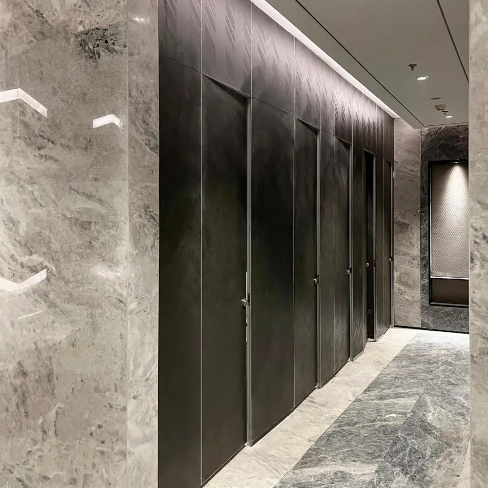 DEBO HPL Washroom Partition Toilet Partition Compact Laminate Decorative Design