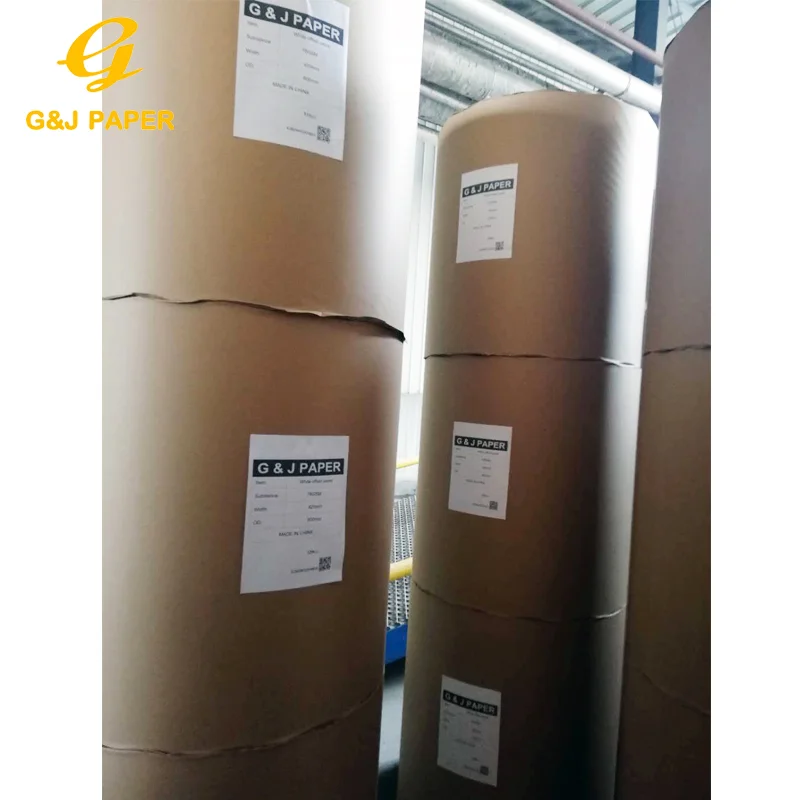 Cream Woodfree Offset paper roll