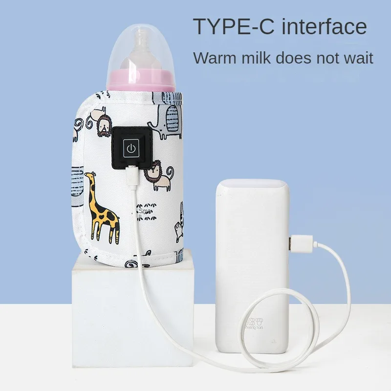 Bottle Insulation Cover USB Heating Constant Temperature Milk Warmer Outdoor Portable Feeding Bottle Protection Cover